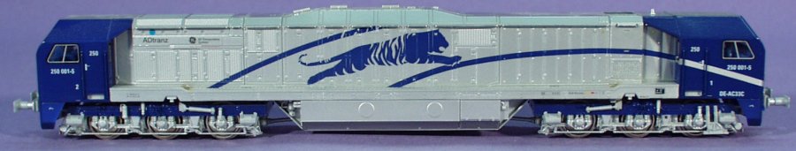 ② Schaal H0 Mehano T166 DC DE-AC33C Blue Tiger diesellocomo — Trains  miniatures