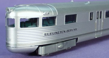 HO Scale: ConCor, CB&Q Pioneer Zephyr, 4-unit set, HJF-1142